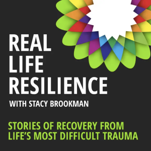 Podcast cover and subtitle: stories of recovery from life's most difficult trauma